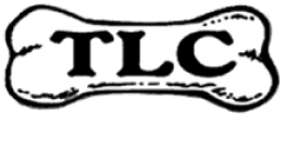 TLC Logo (TLC written inside a white bone and underneath the words "While You're Away")